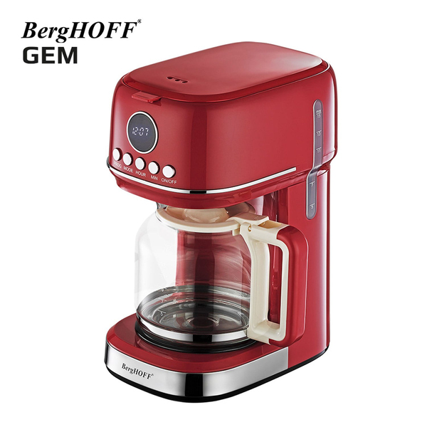 Berghoff Gem Retro 15 bardak Kırmızı Filtre Kahve Makinesi (7950402)