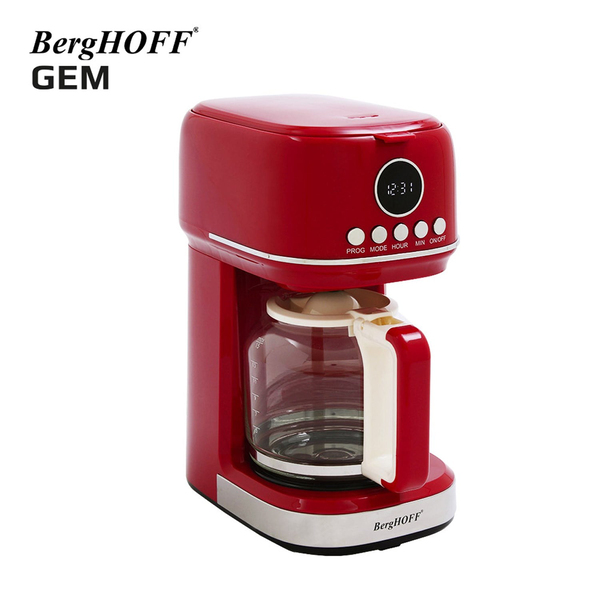 Berghoff Gem Retro 15 bardak Kırmızı Filtre Kahve Makinesi (7950402)