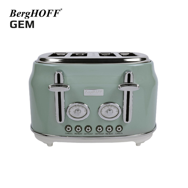 Berghoff Gem Retro Mint Yeşil Dört Dilim Ekmek Kızartma Makinesi (7950051)