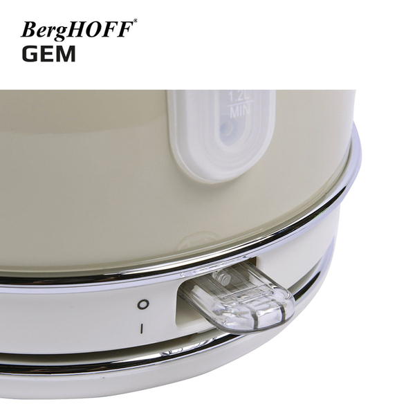 Berghoff Gem Retro Yuvarlak Su Isıtıcıs 1.7 L-Vanilya Krem (7950022)