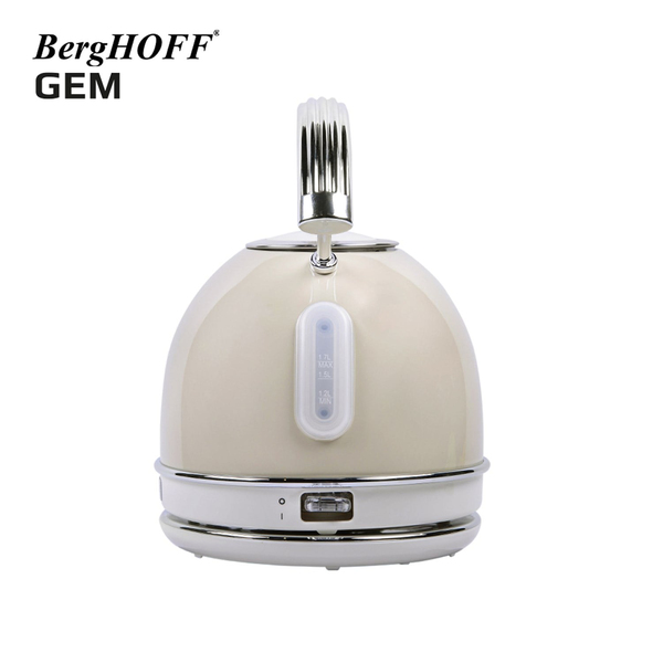 Berghoff Gem Retro Yuvarlak Su Isıtıcıs 1.7 L-Vanilya Krem (7950022)