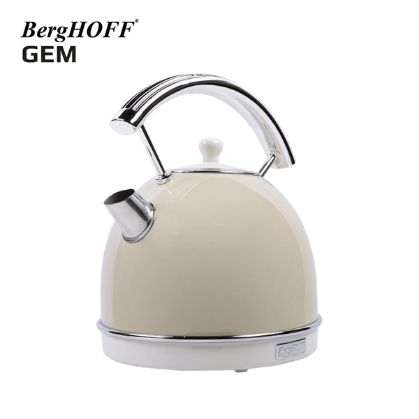 Berghoff Gem Retro Yuvarlak Su Isıtıcıs 1.7 L-Vanilya Krem (7950022)