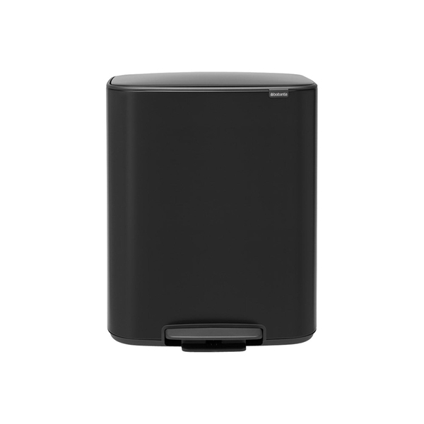 Brabantia Bo Matt Black Pedallı Çöp Kutusu 60 L (Plastik İç Kovalı (BRA 211362)