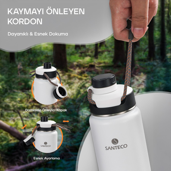 Santeco Ktwo Sporcu Termosu 710 ML-Beyaz