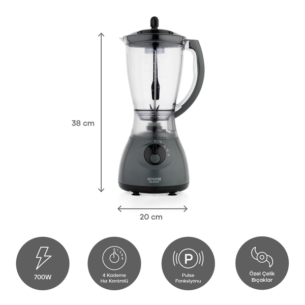 Schafer Blendy Sürahi Blender-Antrasit02