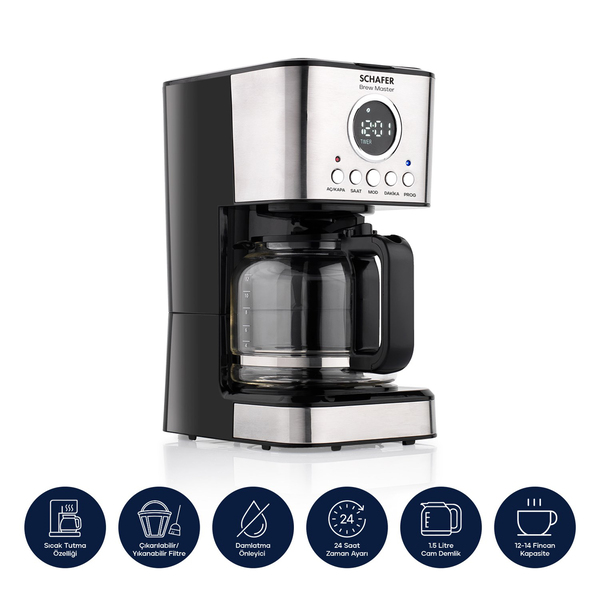 Schafer Brew Master Filtre Kahve Makinesi-Inox