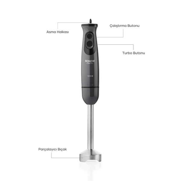 Schafer Chef Pro Çubuk Blender-Antrasit