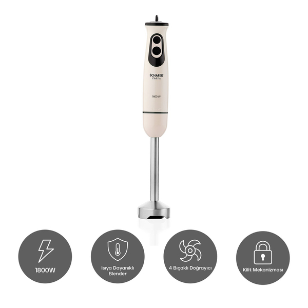 Schafer Chef Pro Çubuk Blender-Krem