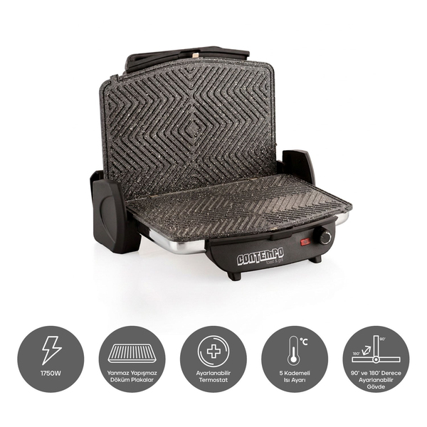 Schafer Contempo Tost Makinesi-Inox/Siyah