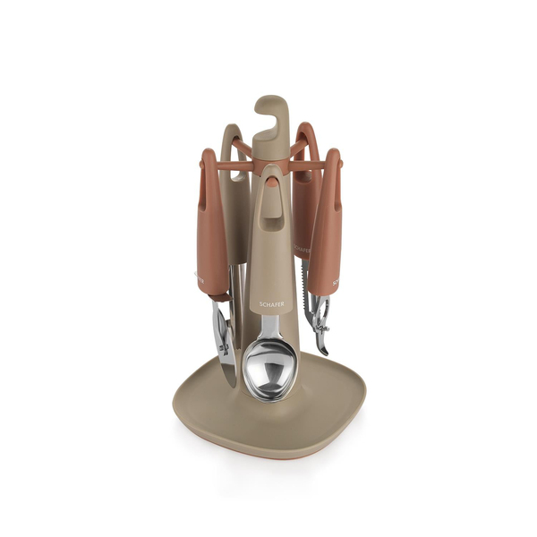 Schafer Easy Standlı Gadget Seti 6 Parça-Pembe/Vizon