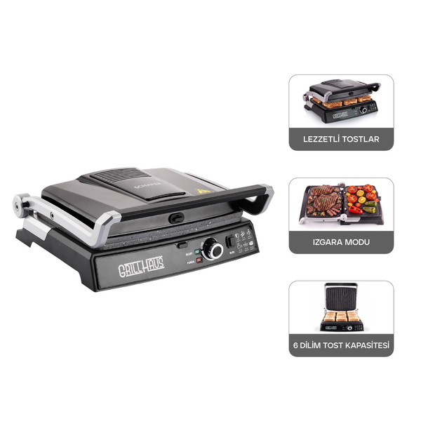 Schafer Grill Haus Tost Makinesi-Siyah