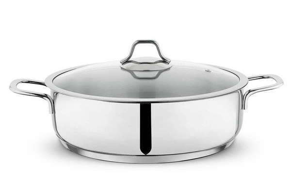Schafer Held Çelik Basık Tencere 30 Cm-2 Parça-Inox
