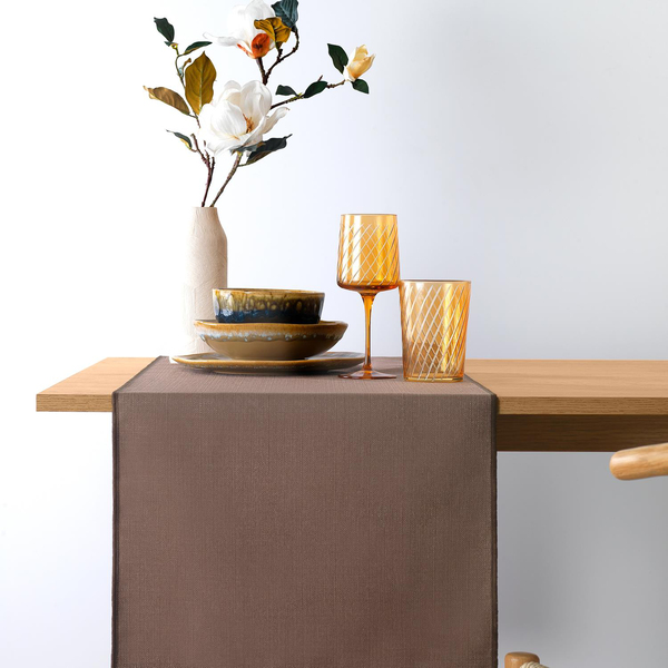 Schafer Home Bianca Keten Polyester Runner 40x160 Cm-Vizon