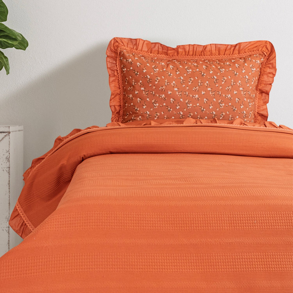 Schafer Home Chance Tek Kişilik Pike Takımı 3 Parça-Kiremit