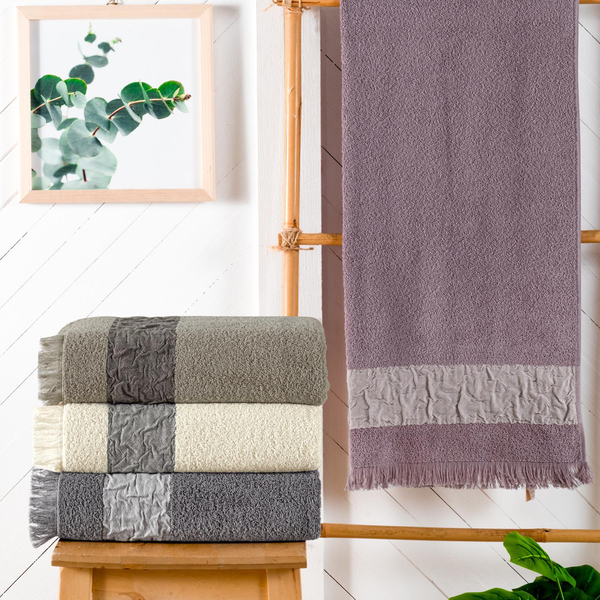 Schafer Home Crepe Armürlü Havlu 70x140 Cm-Lavanta