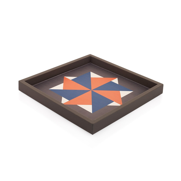 Schafer Home Fame Baskılı Tepsi 35x35 Cm 1 Parça-Kırmızı/Mavi