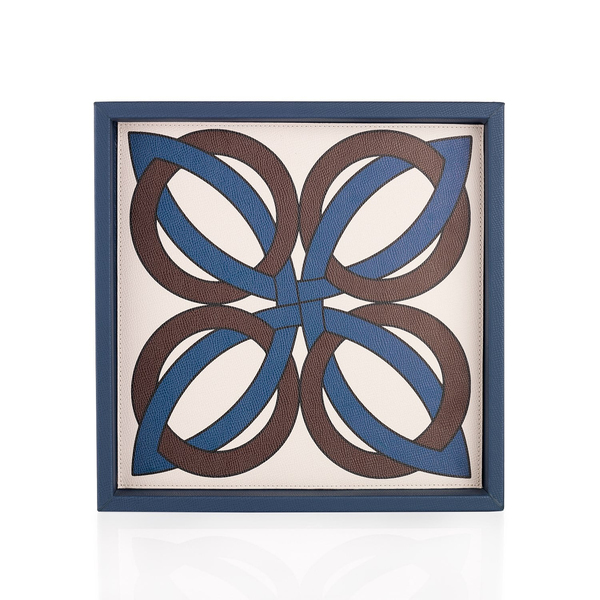 Schafer Home Fame Dairesel Baskılı Tepsi 35x35 Cm 1 Parça-Mavi