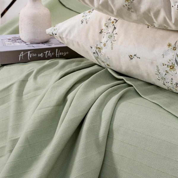 Schafer Home Hera Çift Kişilik Pike Takımı 4 Parça-Yeşil