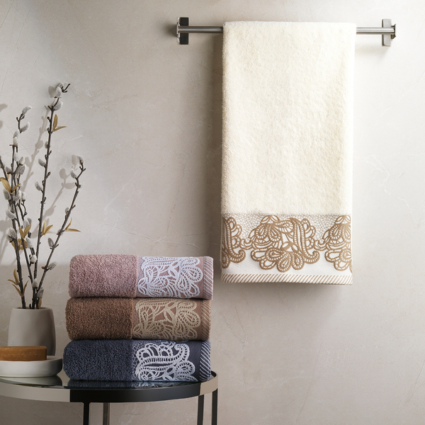 Schafer Home Lace Havlu 50x90 cm 1 Parça-Krem