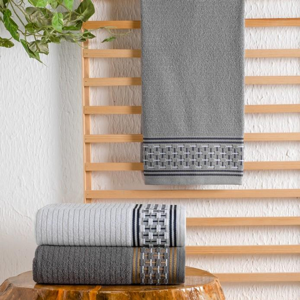Schafer Home Plain Jakarlı Havlu 70x140-Gri