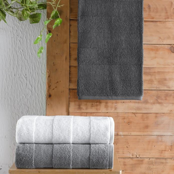 Schafer Home Solid Jakarlı Havlu 50x90-Antrasit