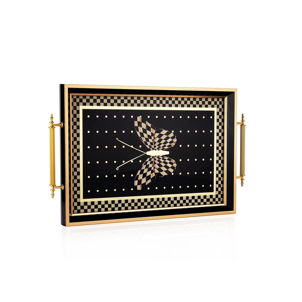 Schafer Kunst Tepsi 1 Parça-Gold/Siyah08