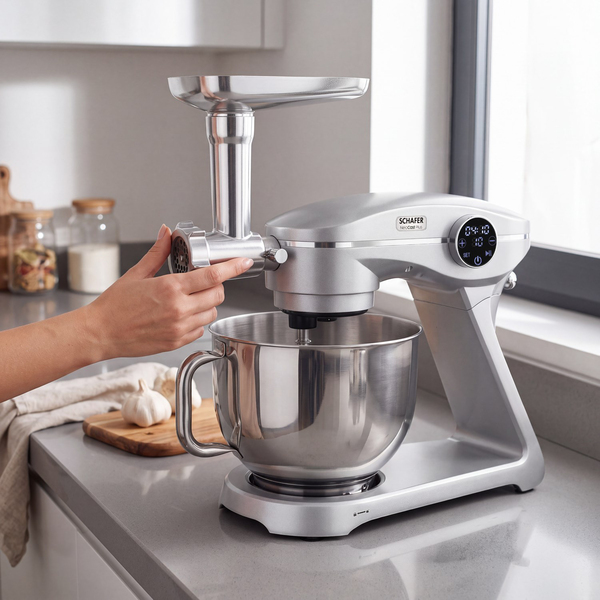 Schafer NeoCast Plus Kıyma Aparatlı Dijital Döküm Stand Mikser-Gümüş
