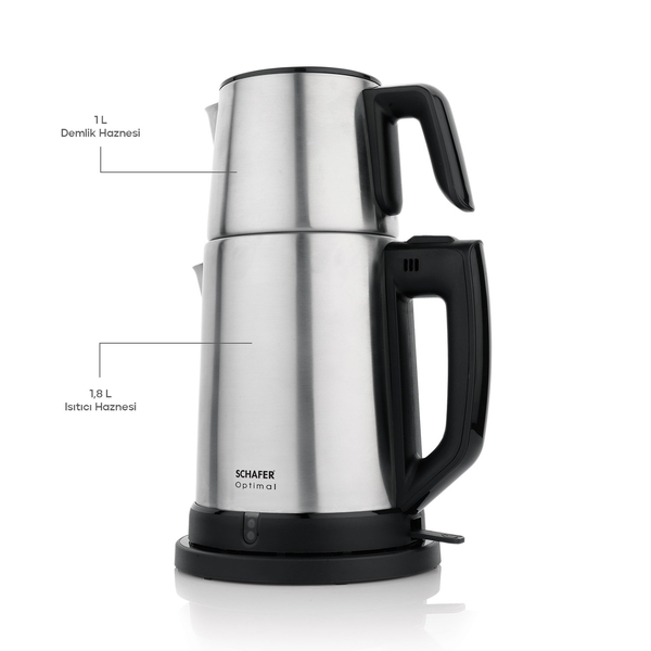 Schafer Optimal Elektrikli Paslanmaz Çay Makinesi -Inox