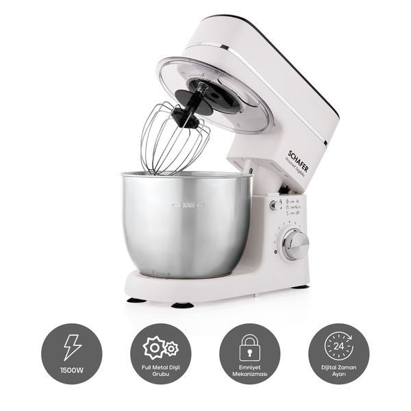 Schafer Prochef DigiMix Dijital Stand Mikser 5 L-Beyaz