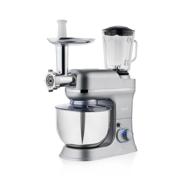 Schafer Prochef Master Multi Kıyma ve Sürahi Blender Aparatlı Stand Mikser 5 L- Gümüş