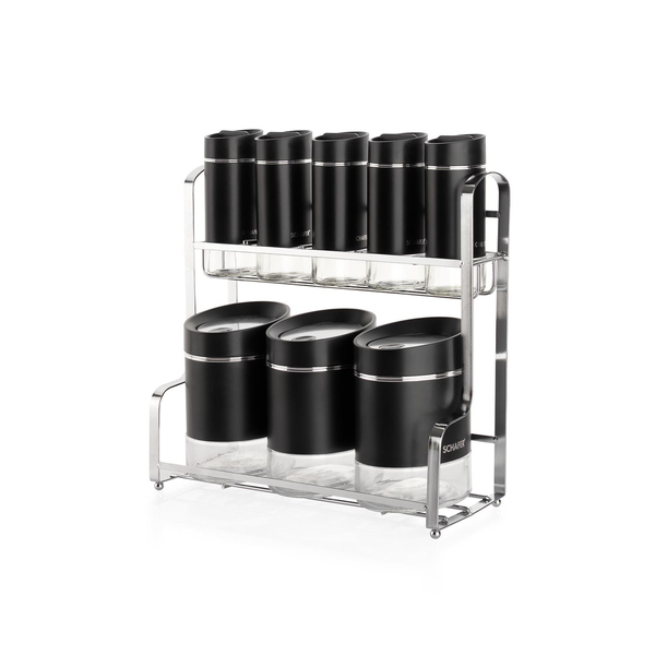 Schafer Silver Touch Baharat Takımı 9 Parça-Siyah