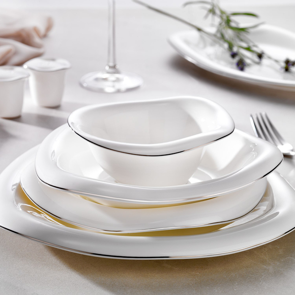 Schafer Superfine Bone Seraphine Yemek Takımı 37 Parça-Platin