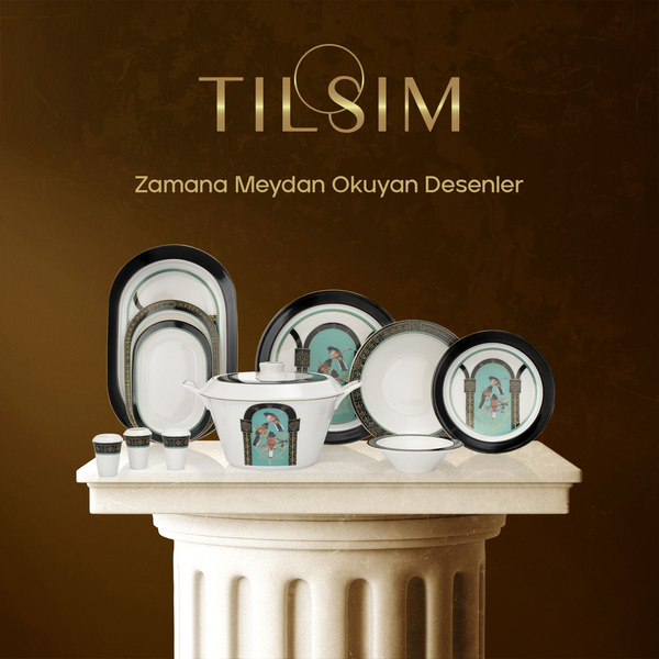 Schafer Tılsım Dreamy Yemek Takımı 60 Parça-Siyah