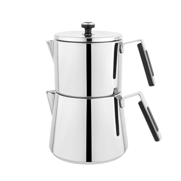 Schafer Toledo Çelik Çaydanlık Takımı (Büyük Boy) 4 Parça-Inox