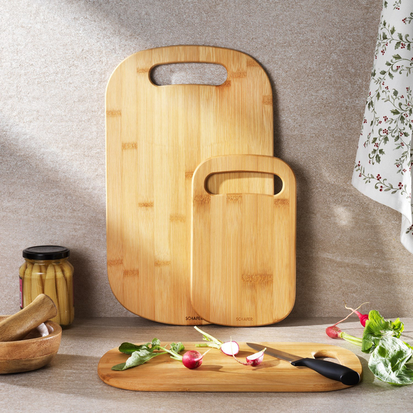 Schafer Woodart 3 Lü Oval Tutacaklı Kesme Tahtası