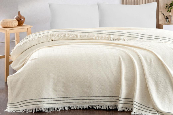 Schafer Home Rena Çift Kişilik Pike 200x230-Ekru/Haki