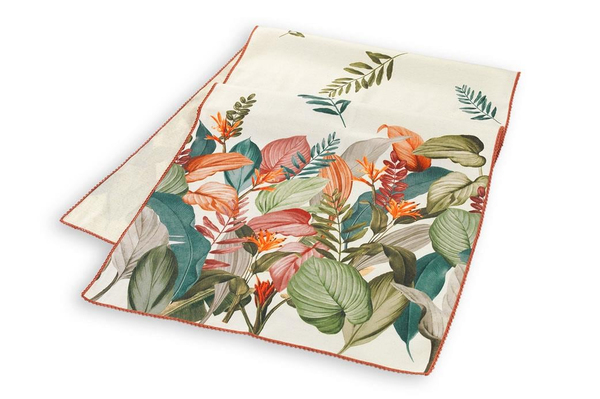 Schafer Home Tropical Poly Linen Runner 45x150-Yeşil