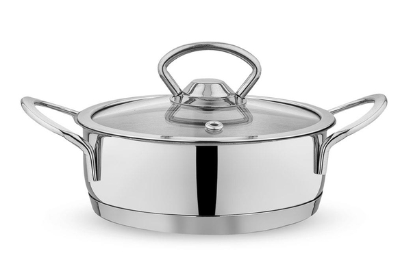 Schafer Micro Mini Basık Çelik Tencere 14 Cm-2 Parça