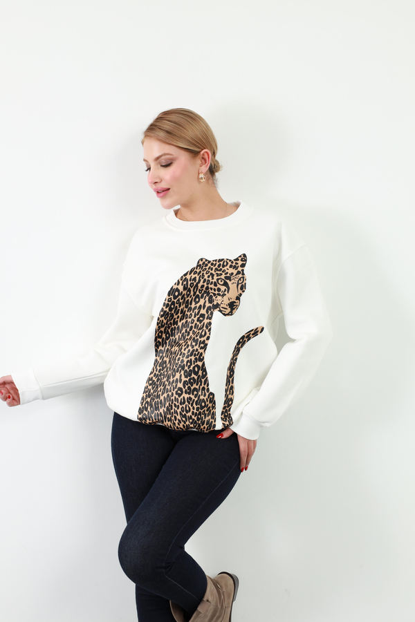 Leoparlı Sweat