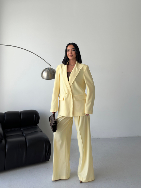 Oversize Blazer Ceket Sarı