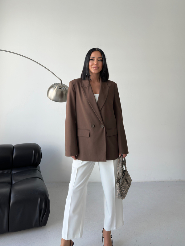Oversize Blazer Kahverengi Ceket