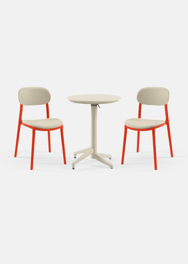 TİLİA BİSTRO SET MOON MASA KATLANIR Ø60 CM YUVARLAK - ALİ SANDALYE