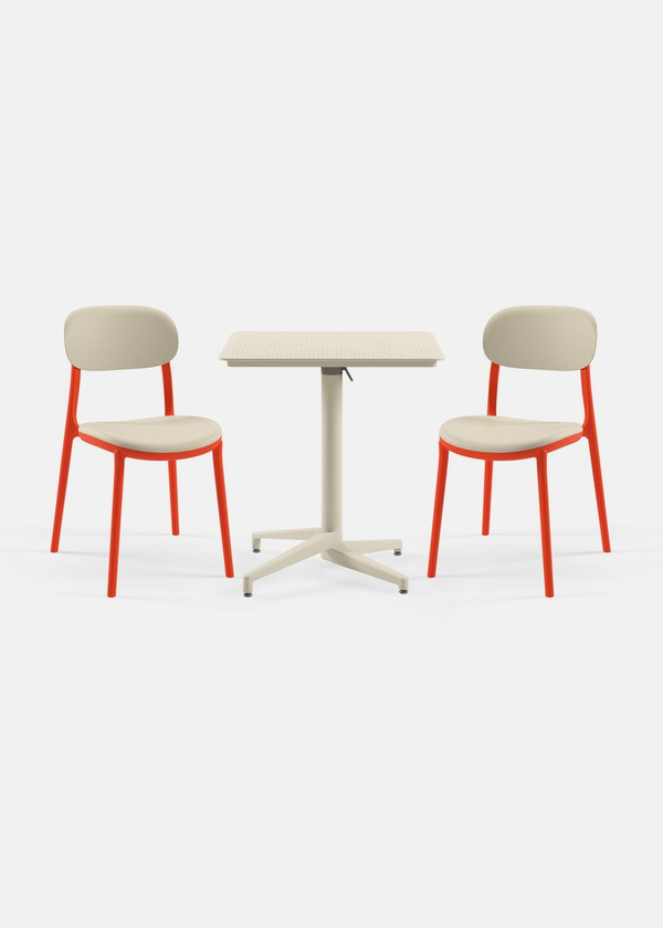 TİLİA BİSTRO SET MOON MASA KATLANIR 70X70 KARE - ALİ SANDALYE