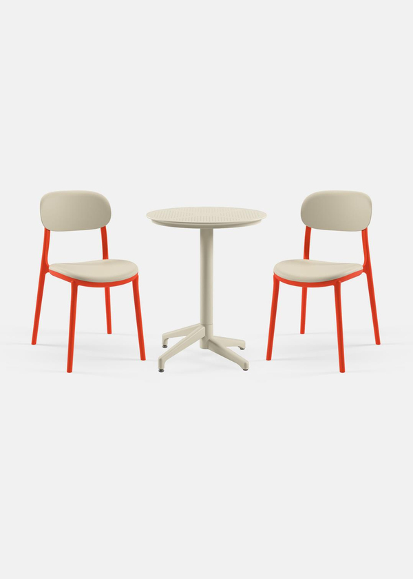 TİLİA BİSTRO SET MOON MASA SABİT Ø60 CM YUVARLAK - ALİ SANDALYE