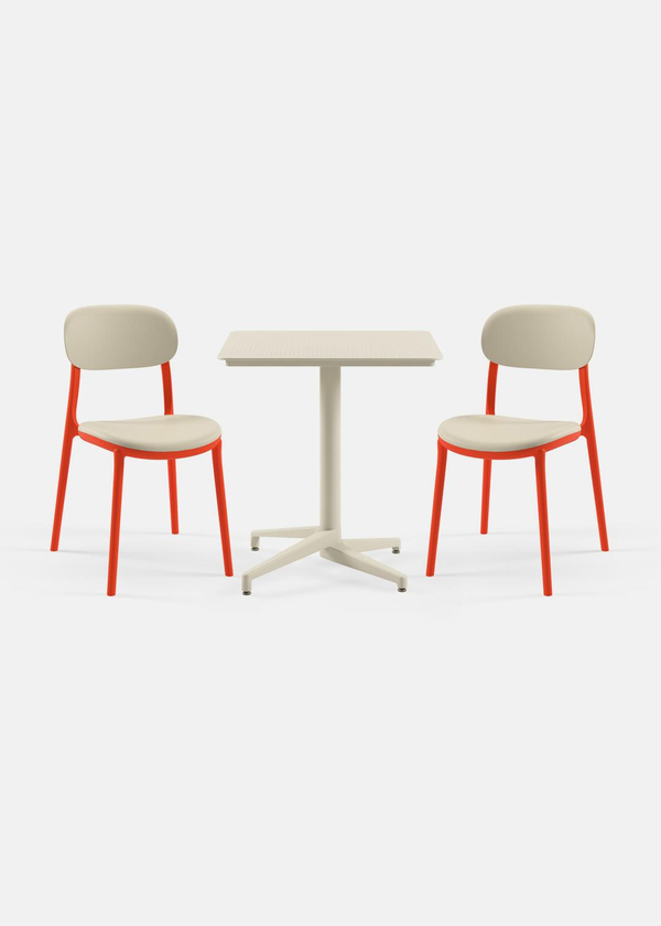 TİLİA BİSTRO SET MOON MASA SABİT 70X70 KARE - ALİ SANDALYE