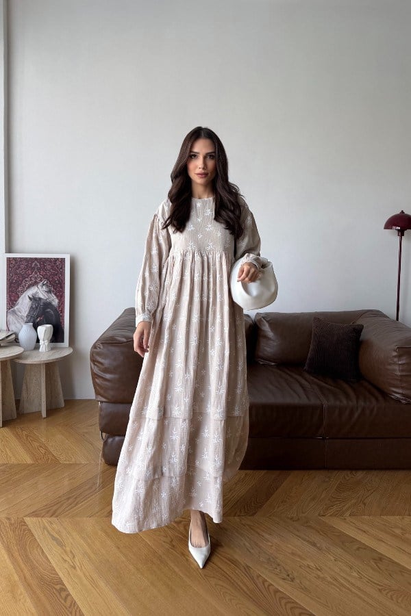 Alize Model Desenli Elbise Vizon