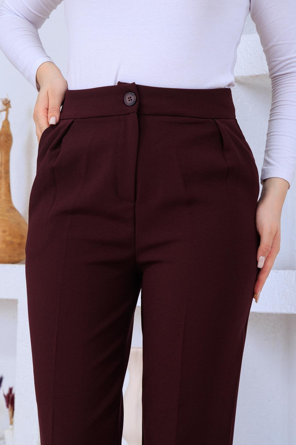 Atlas Pantolon Bordo