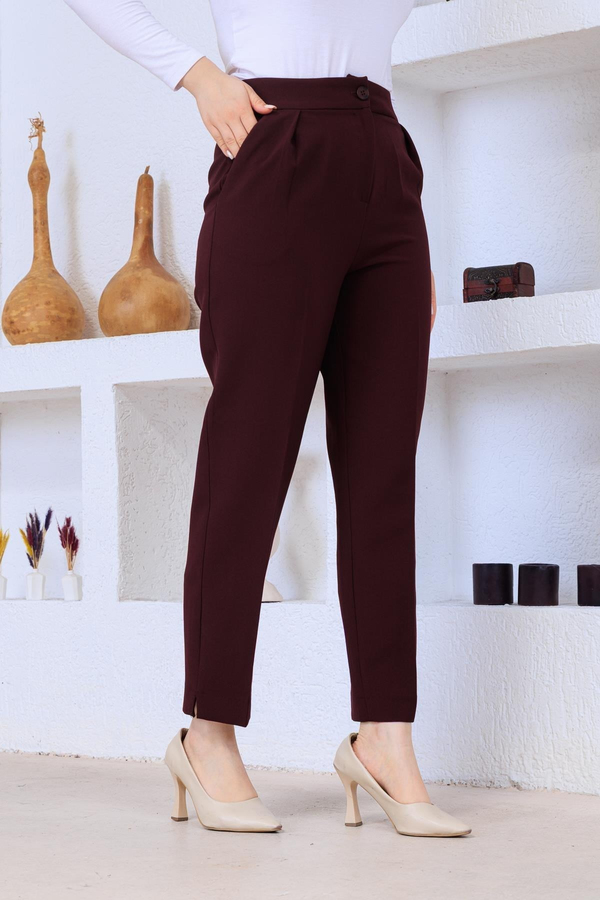 Atlas Pantolon Bordo