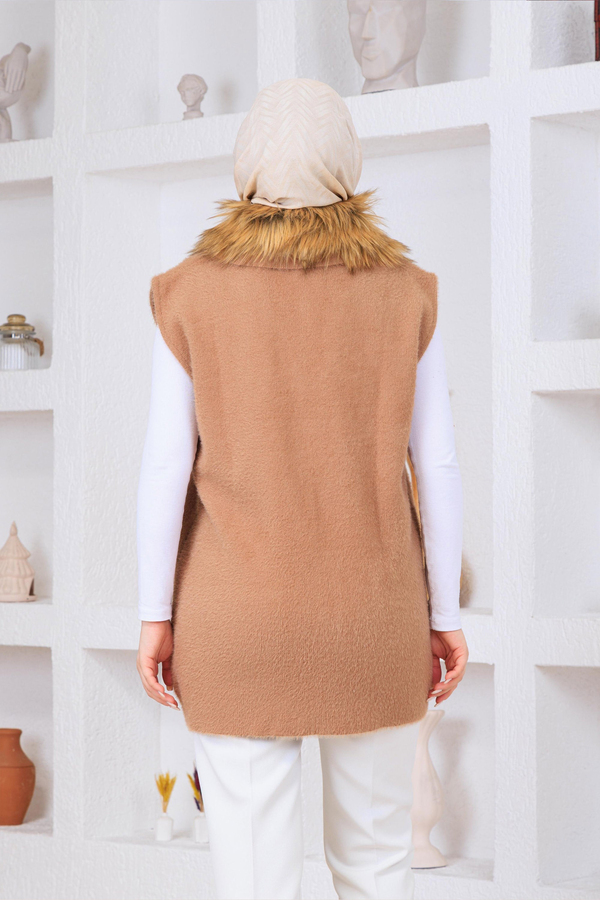 Kürklü Angora Yelek Bisküvi