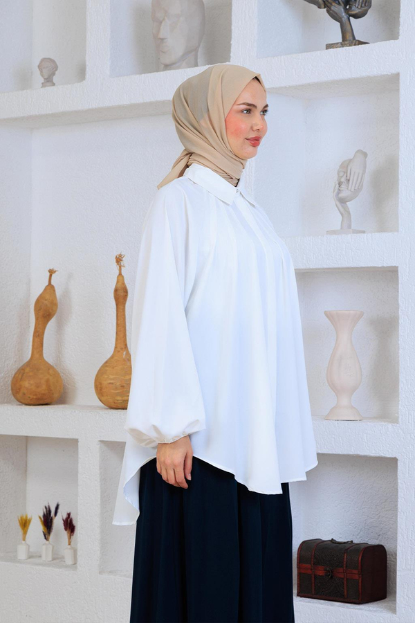 Pilise Tunik Beyaz